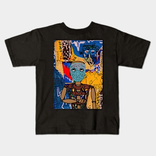 R2D2 NFT - Unique Traits with Puppet Mask and Street Art Background Kids T-Shirt